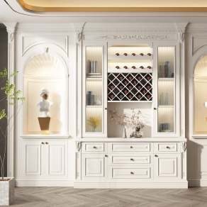 欧式古典酒柜3D模型下载